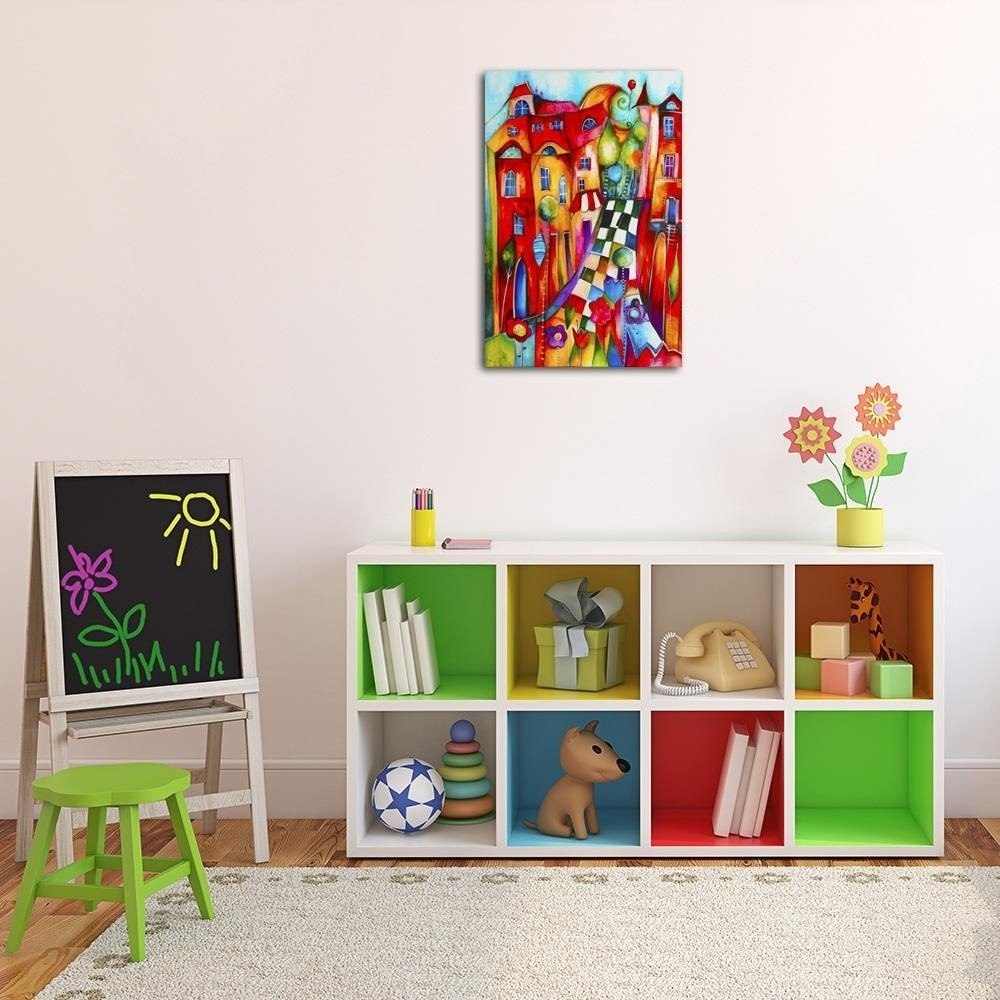 Emaga Obraz na płótnie, Kolorowe miasteczko - 70x100